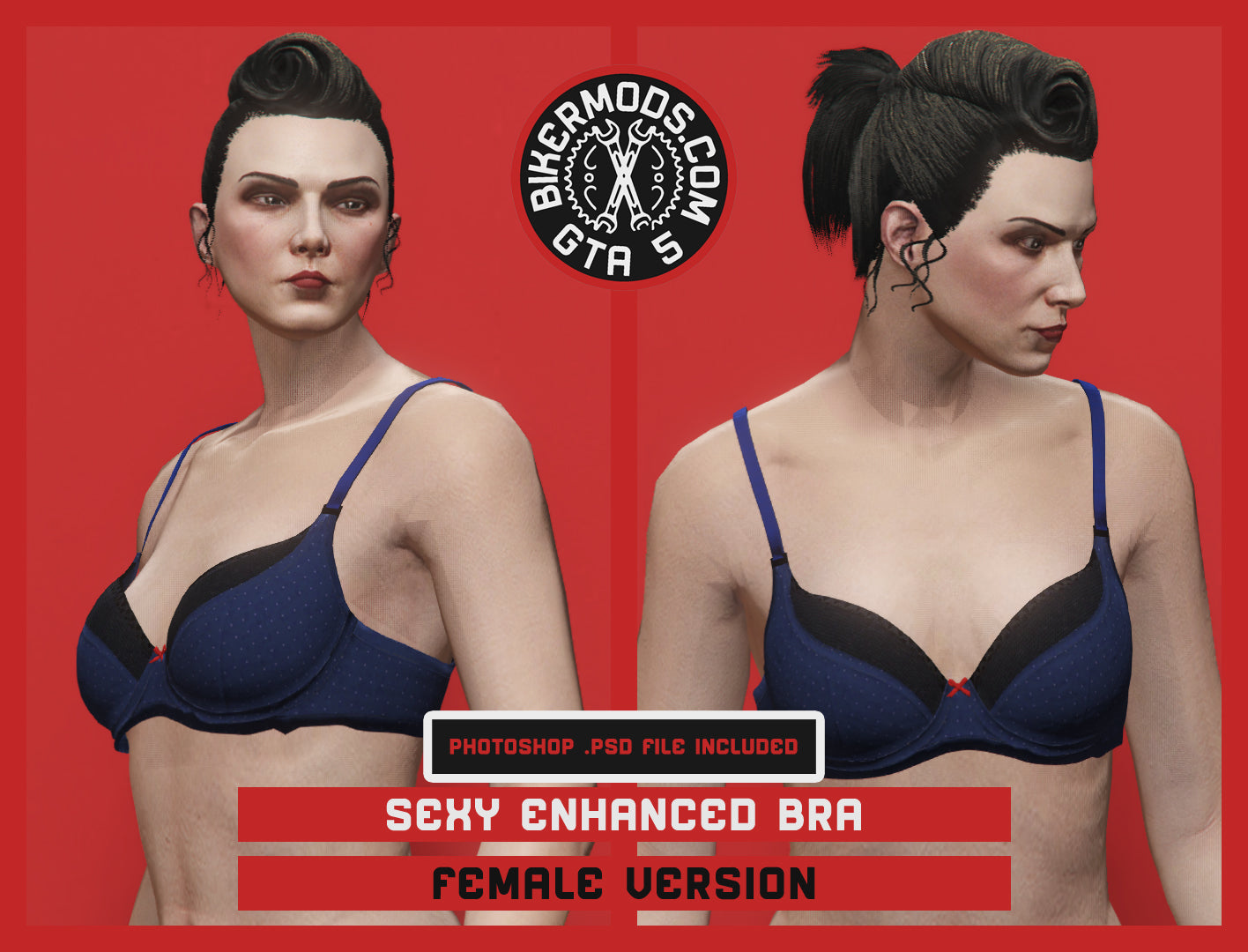 Sexy Enhanced Bra (Female) Photoshop .PSD Template Included