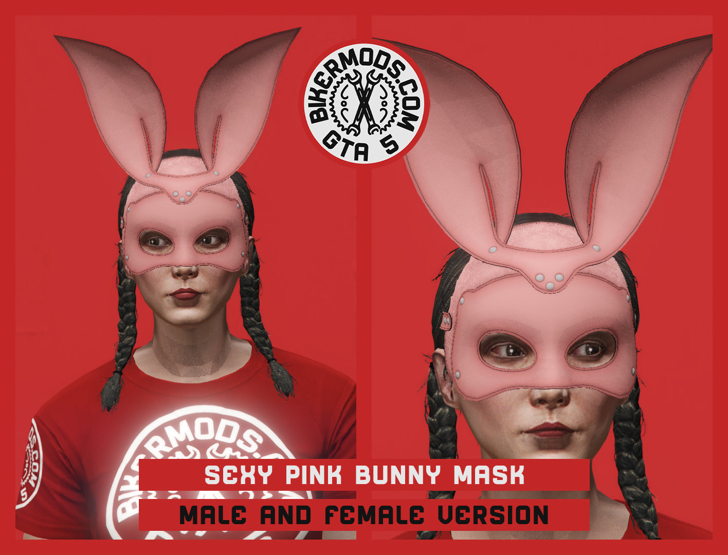 Sexy Pink Bunny Mask