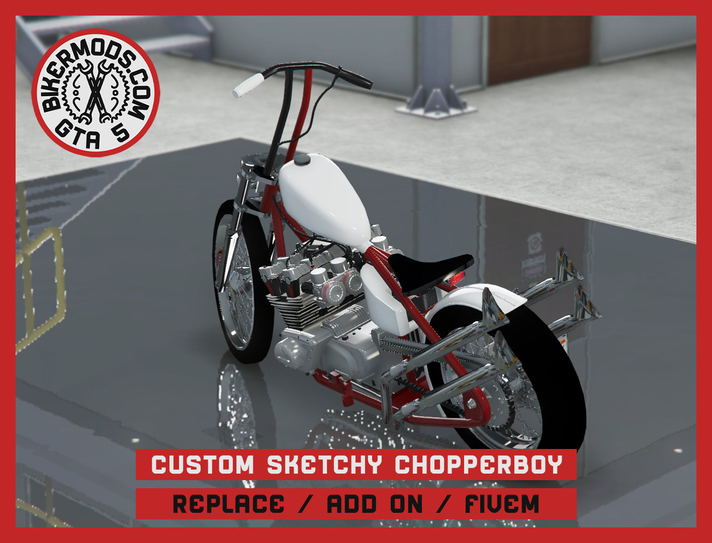 Custom Sketchy Chopperboy (Replace / Add On / FiveM) 143k Poly