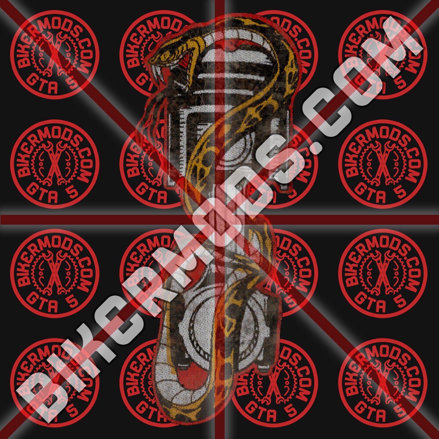 Snake Motorcycle Piston Center Emblem for Club