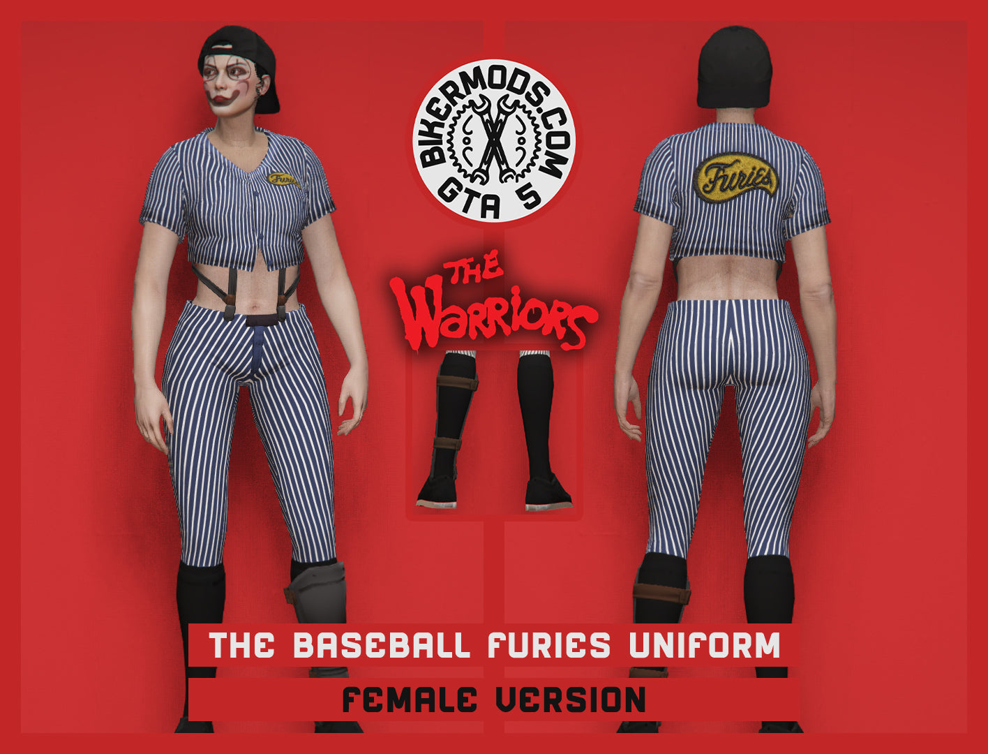 The Baseball Furies Alternate Female Navy Style Uniform (The Warriors)