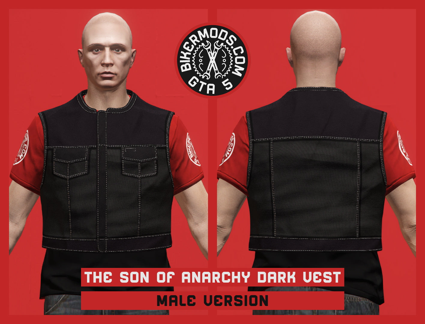 The Son of Anarchy Dark Vest (Male)