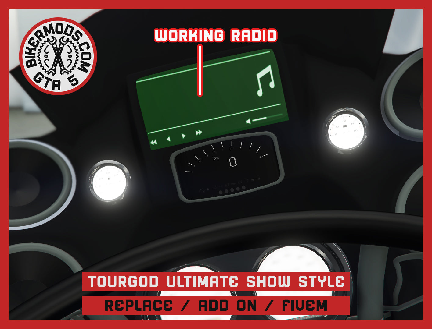 Tourgod Ultra Show Style (Replace / Add On / FiveM) Animated RGB Lights 257k Poly