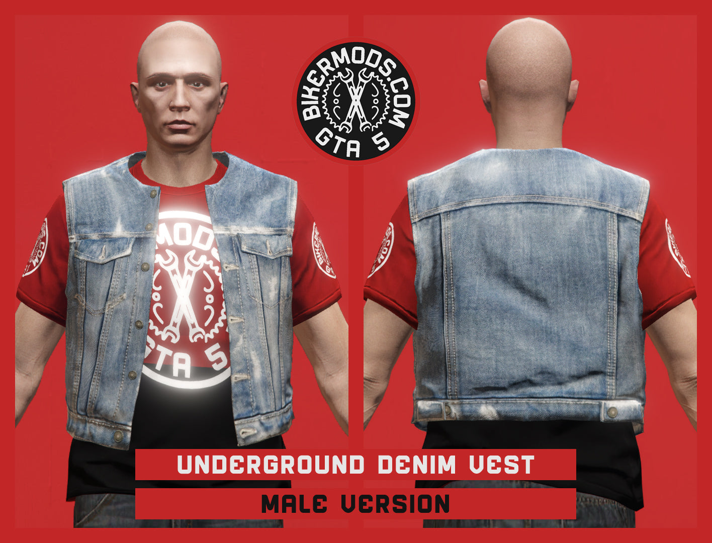 Underground Light Denim Vest (Male)