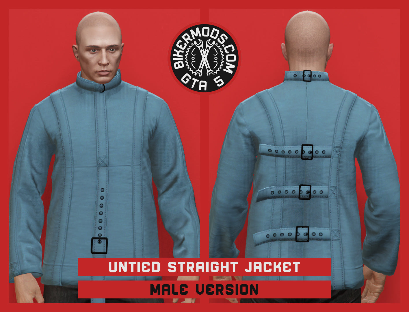 Untied Crazy Blue Straight Jacket (Male)