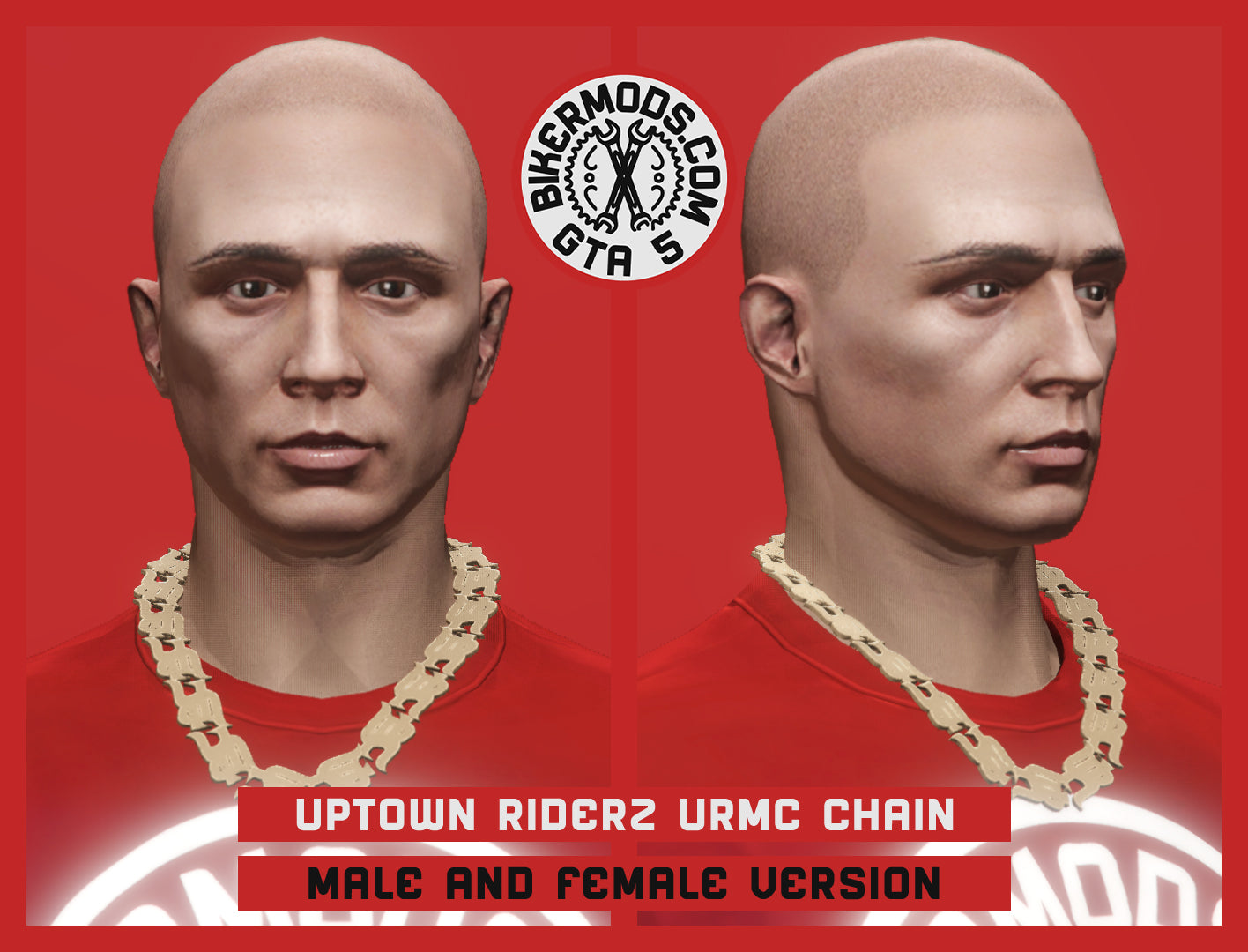 Uptown Riderz MC Custom Chain (Gold)