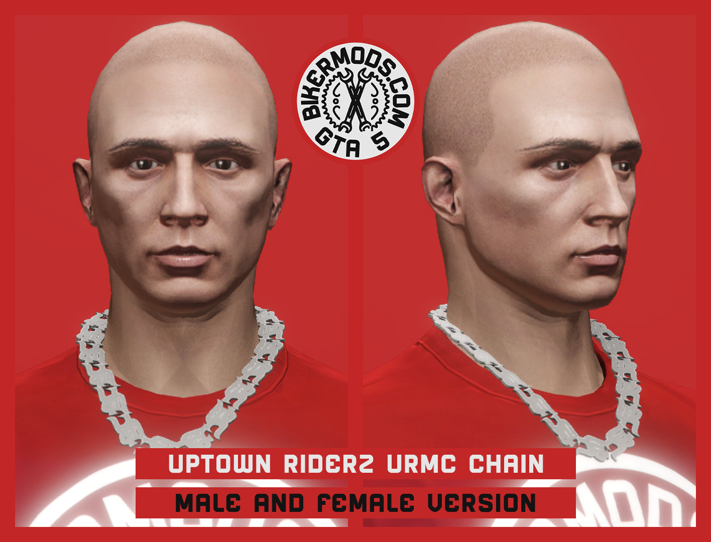 Uptown Riderz MC Custom Chain (Silver)