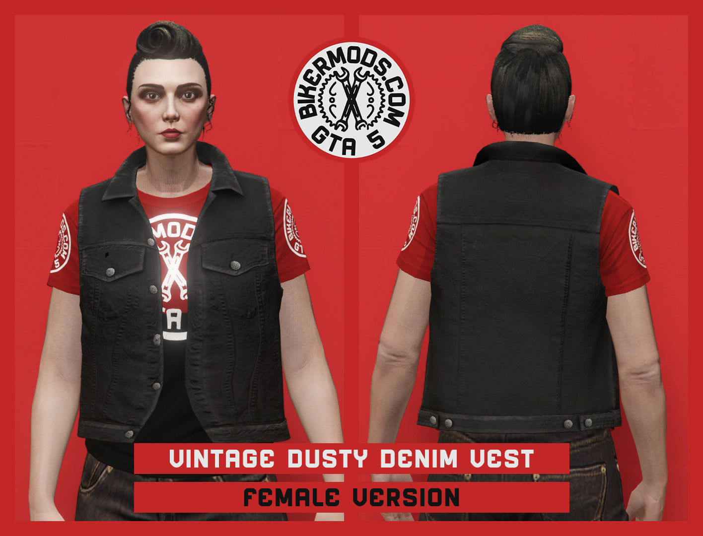 Vintage Dusty Denim Vest (Female)