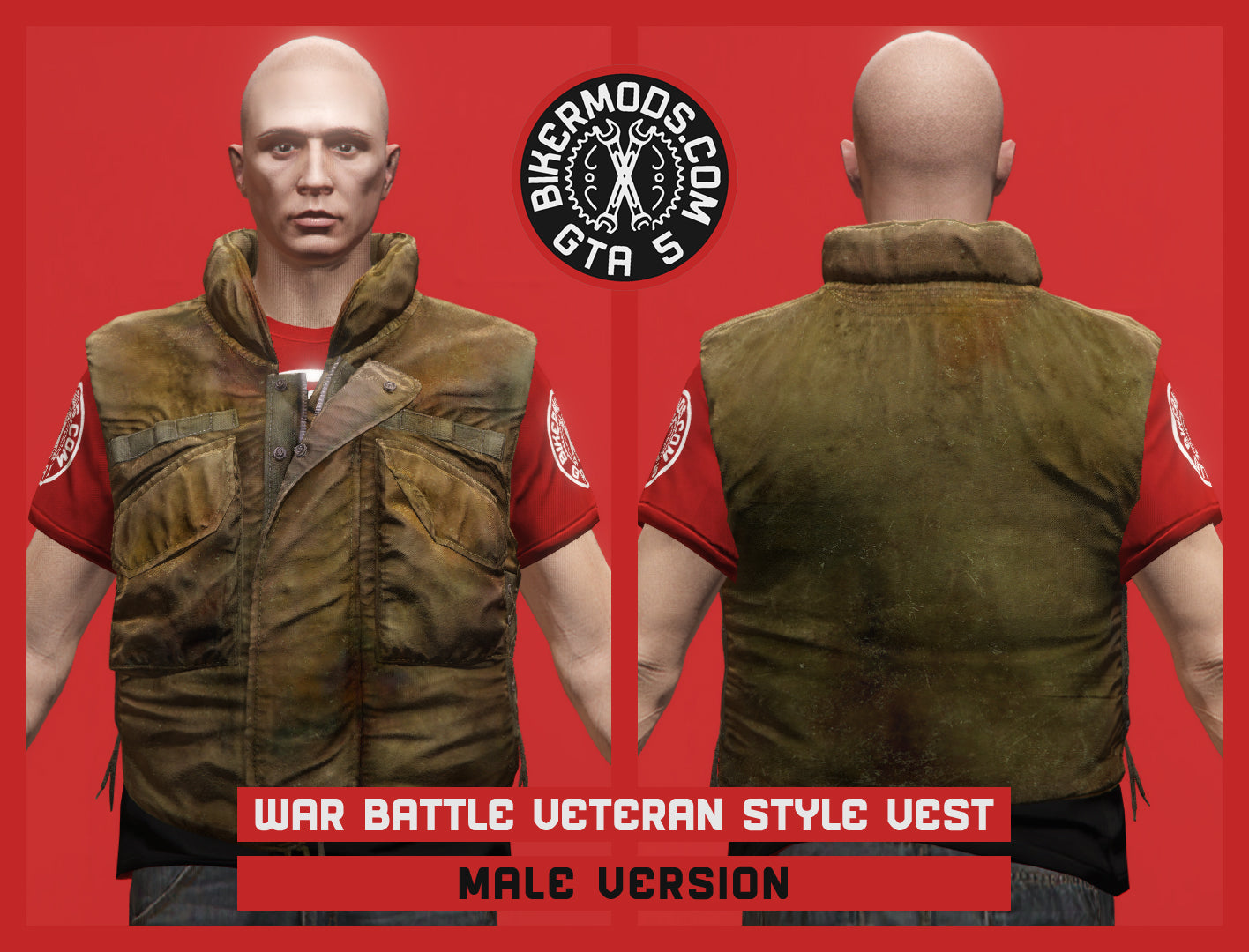 War Battle Veteran Style Vest (Male)