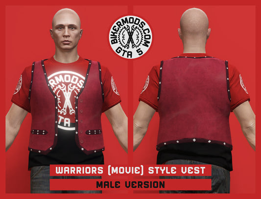Warriors Style Vest (Male) Open