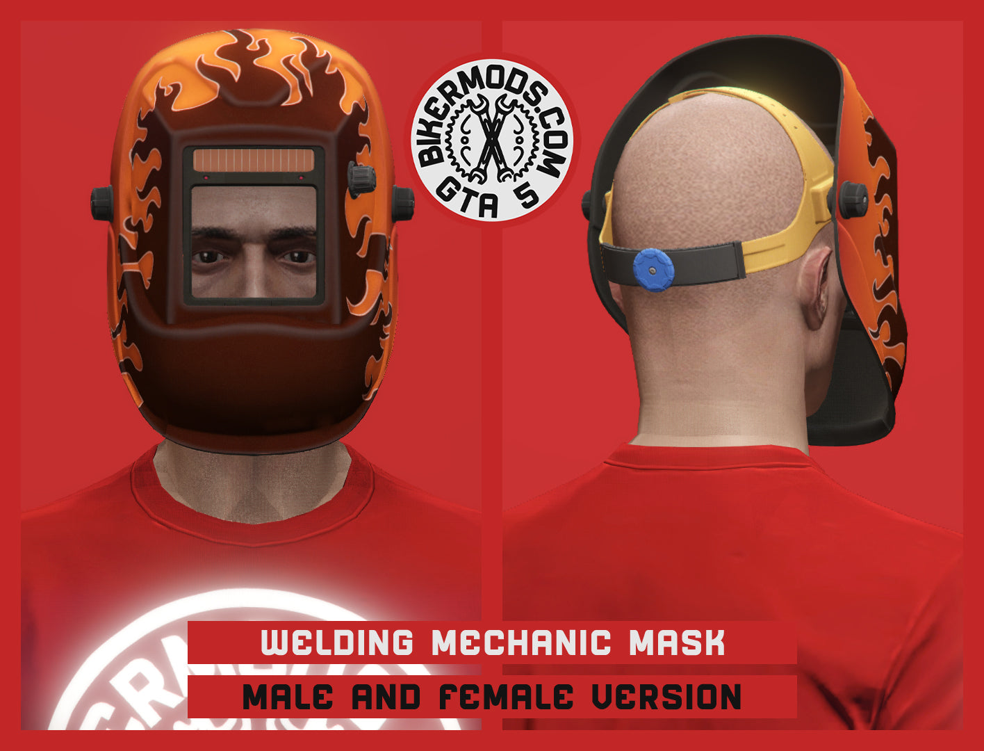 Welding Mechanic Mask (Flame Paintjob)