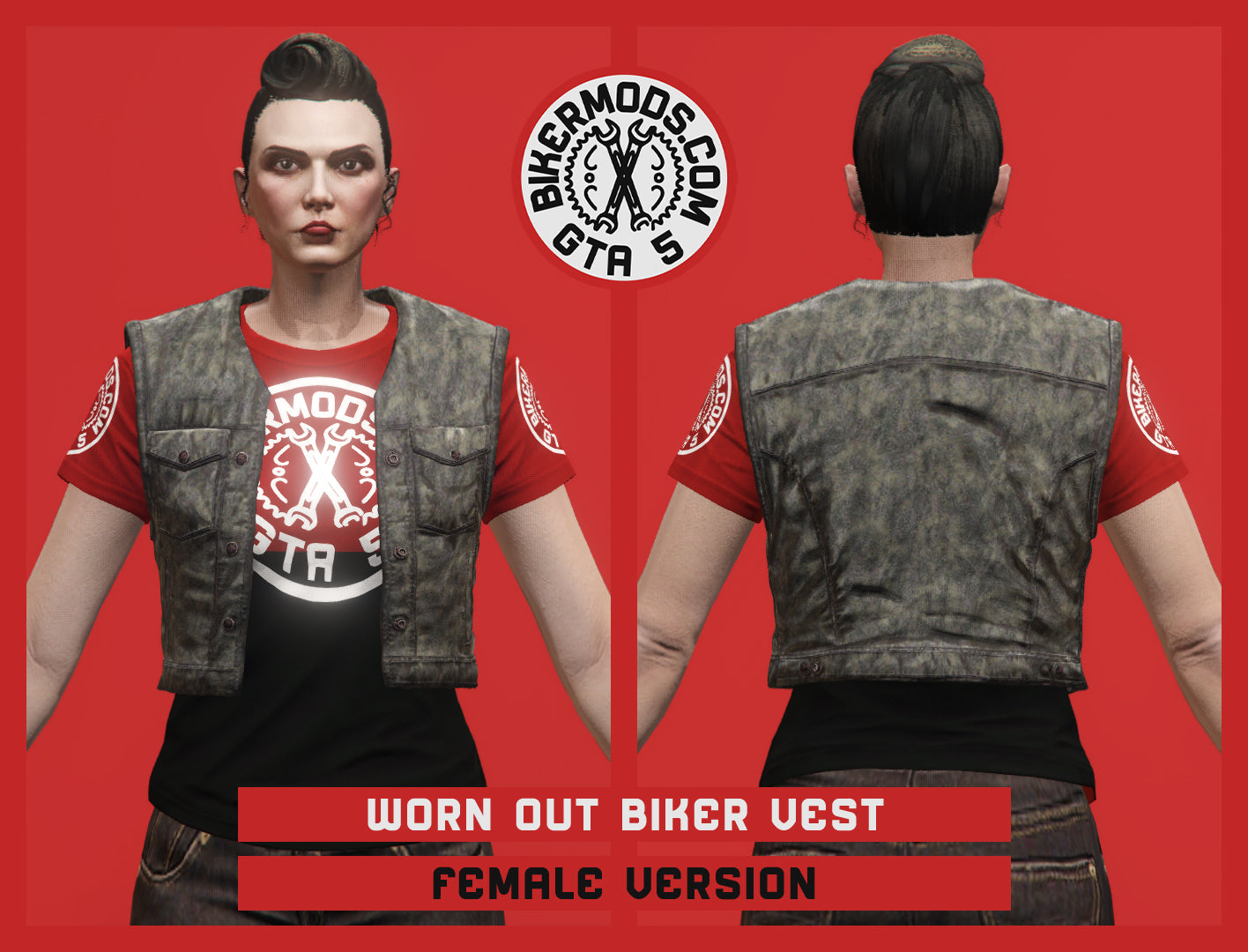 Worn Out Biker Vest (Female)