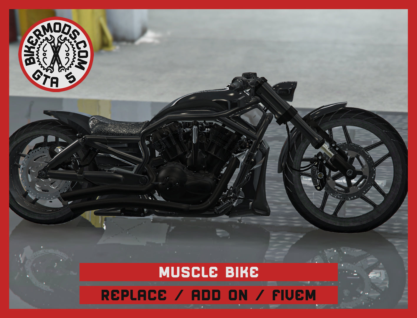 Muscle Bike (Replace / Add On / FiveM) 211k Poly