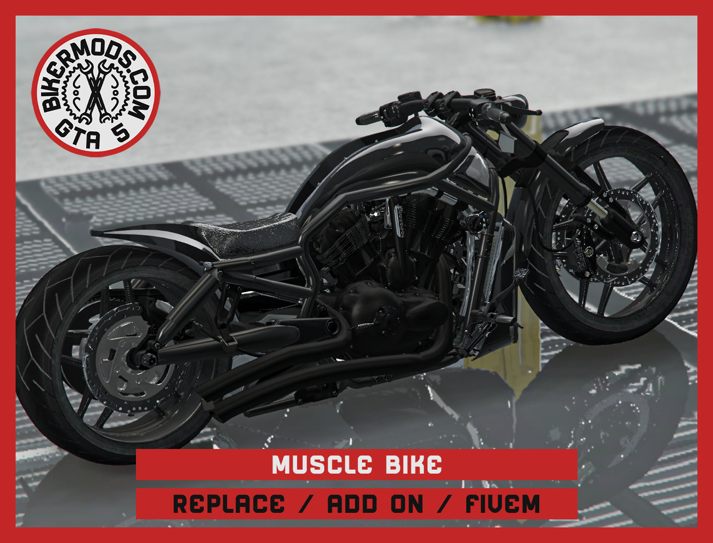 Muscle Bike (Replace / Add On / FiveM) 211k Poly