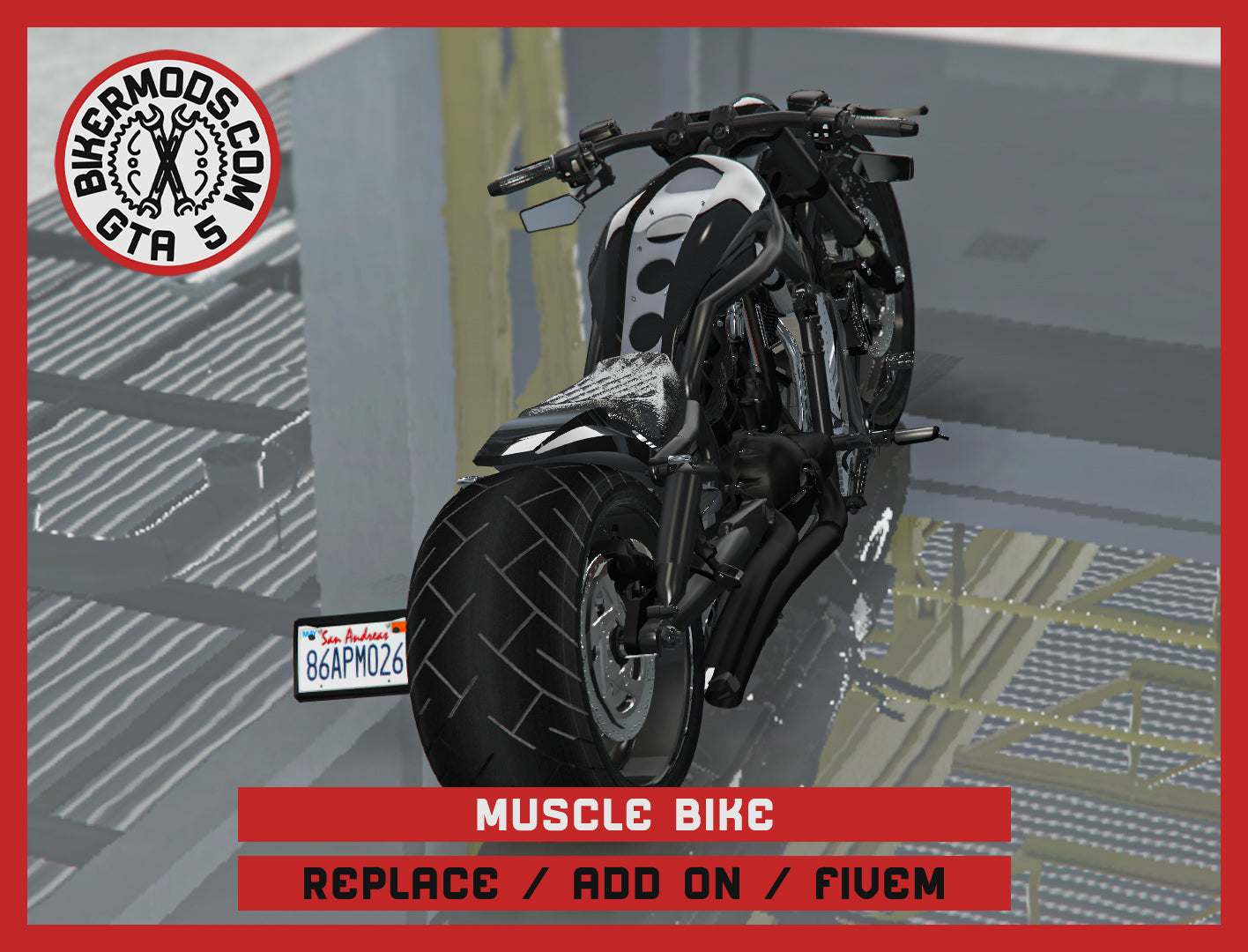 Muscle Bike (Replace / Add On / FiveM) 211k Poly