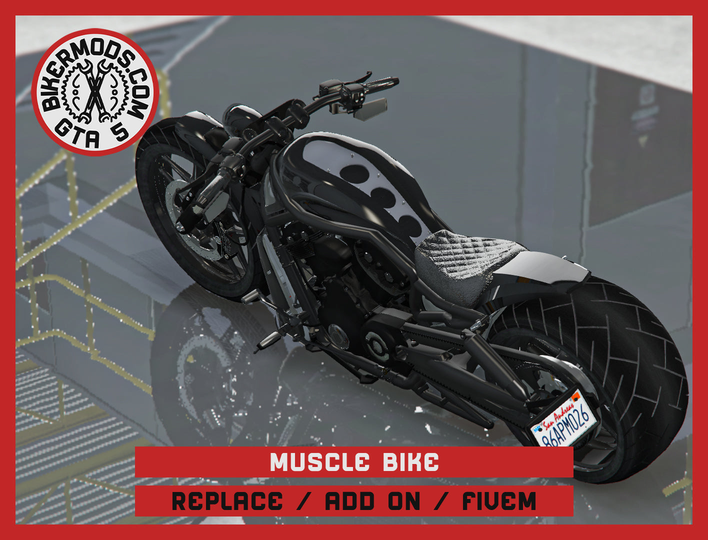 Muscle Bike (Replace / Add On / FiveM) 211k Poly