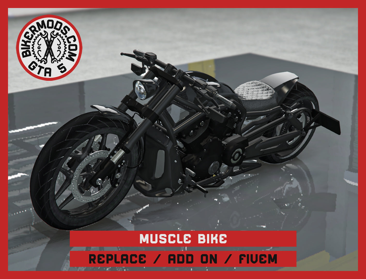 Muscle Bike (Replace / Add On / FiveM) 211k Poly