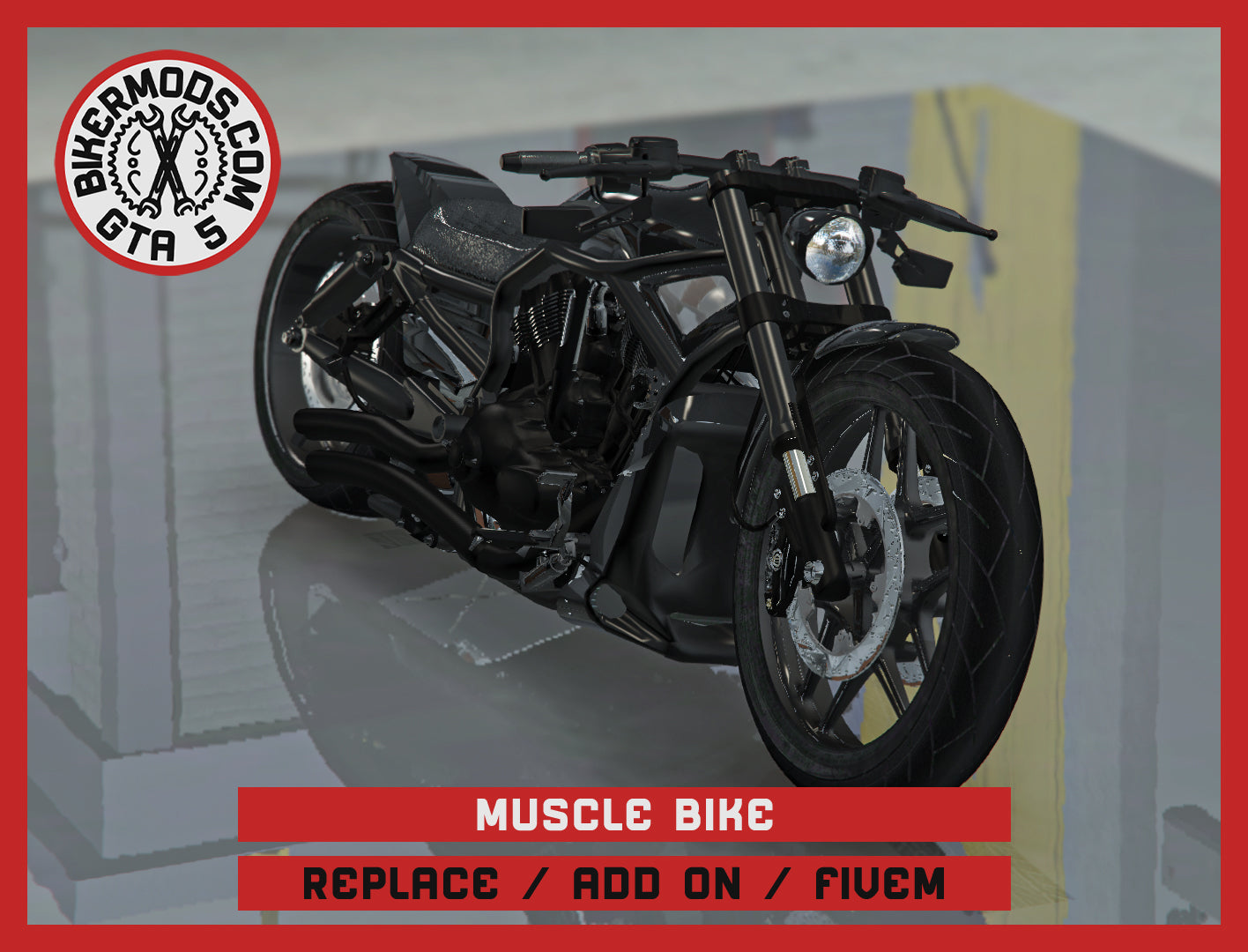Muscle Bike (Replace / Add On / FiveM) 211k Poly