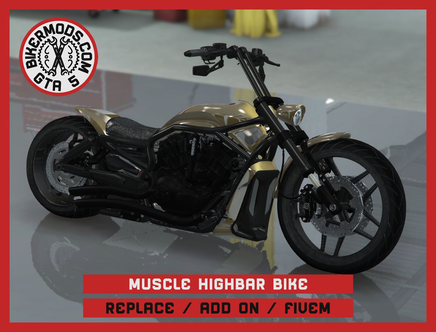 Muscle Highbar Bike (Replace / Add On / FiveM) 211k Poly