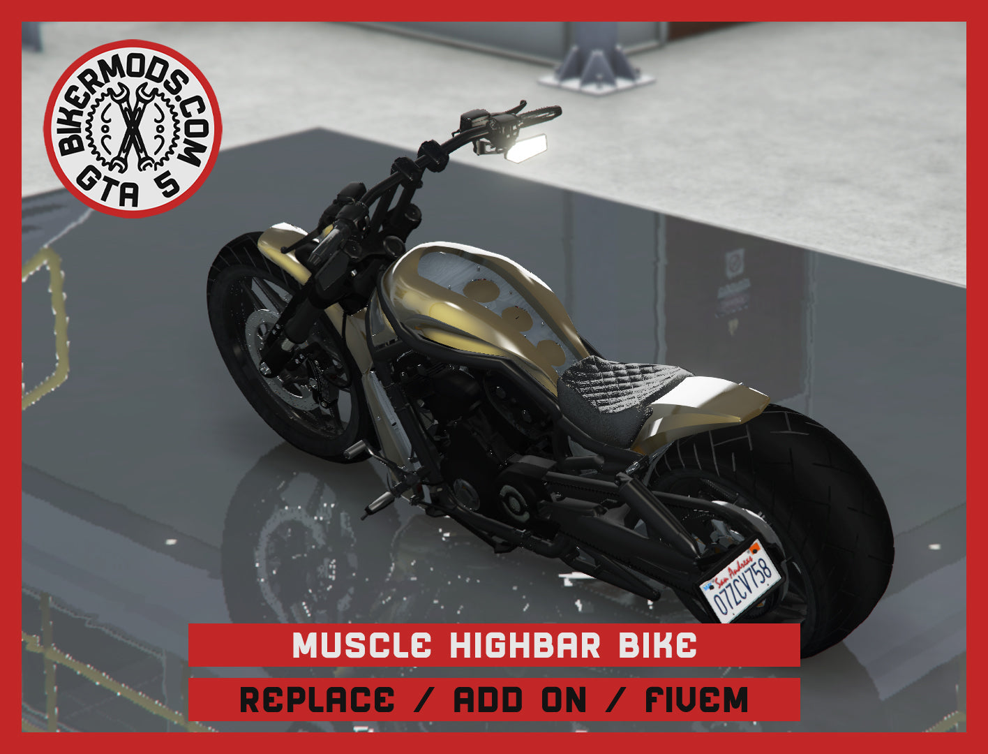 Muscle Highbar Bike (Replace / Add On / FiveM) 211k Poly