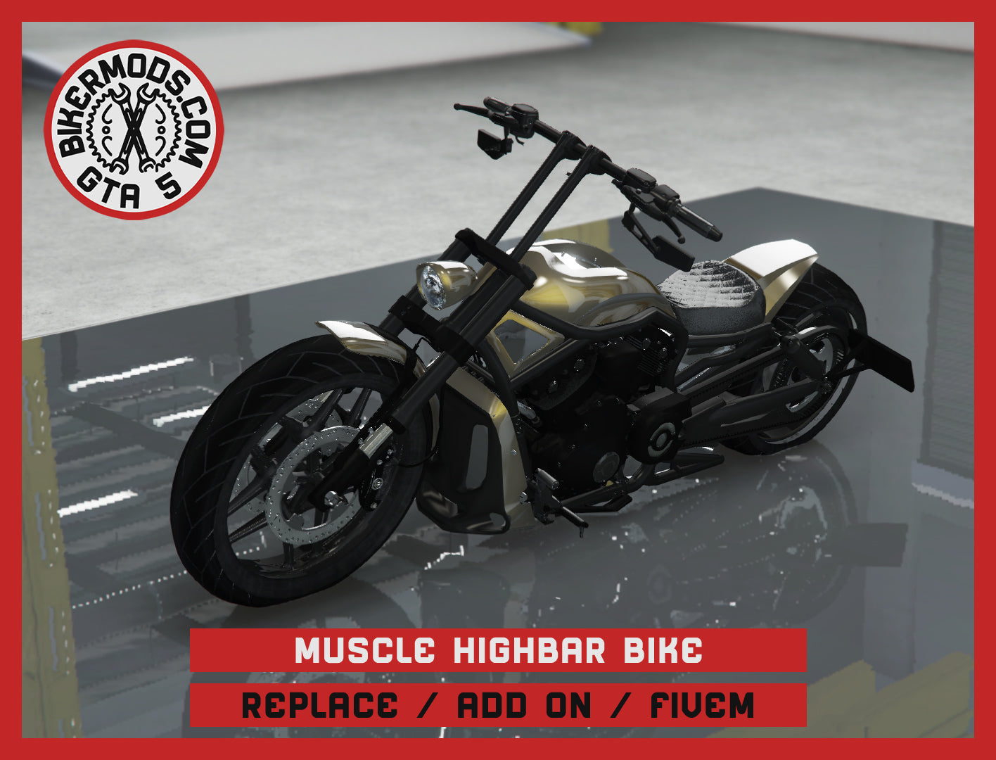 Muscle Highbar Bike (Replace / Add On / FiveM) 211k Poly