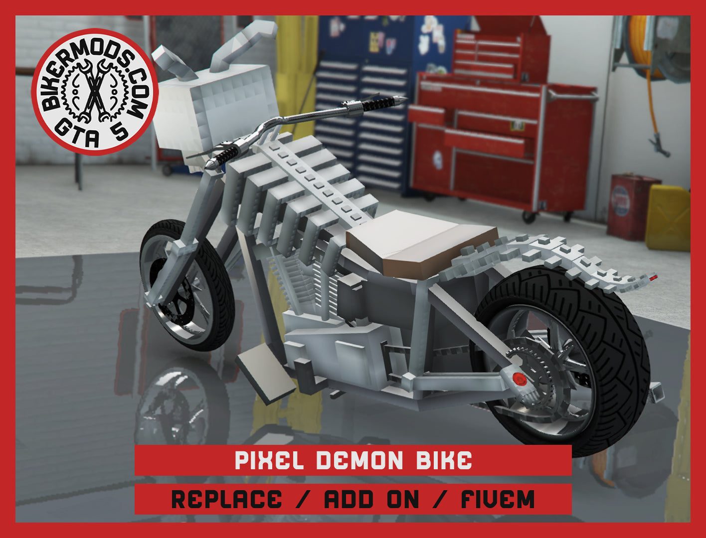 Pixel Demon Bike (Replace / Add On / FiveM) 35k Poly