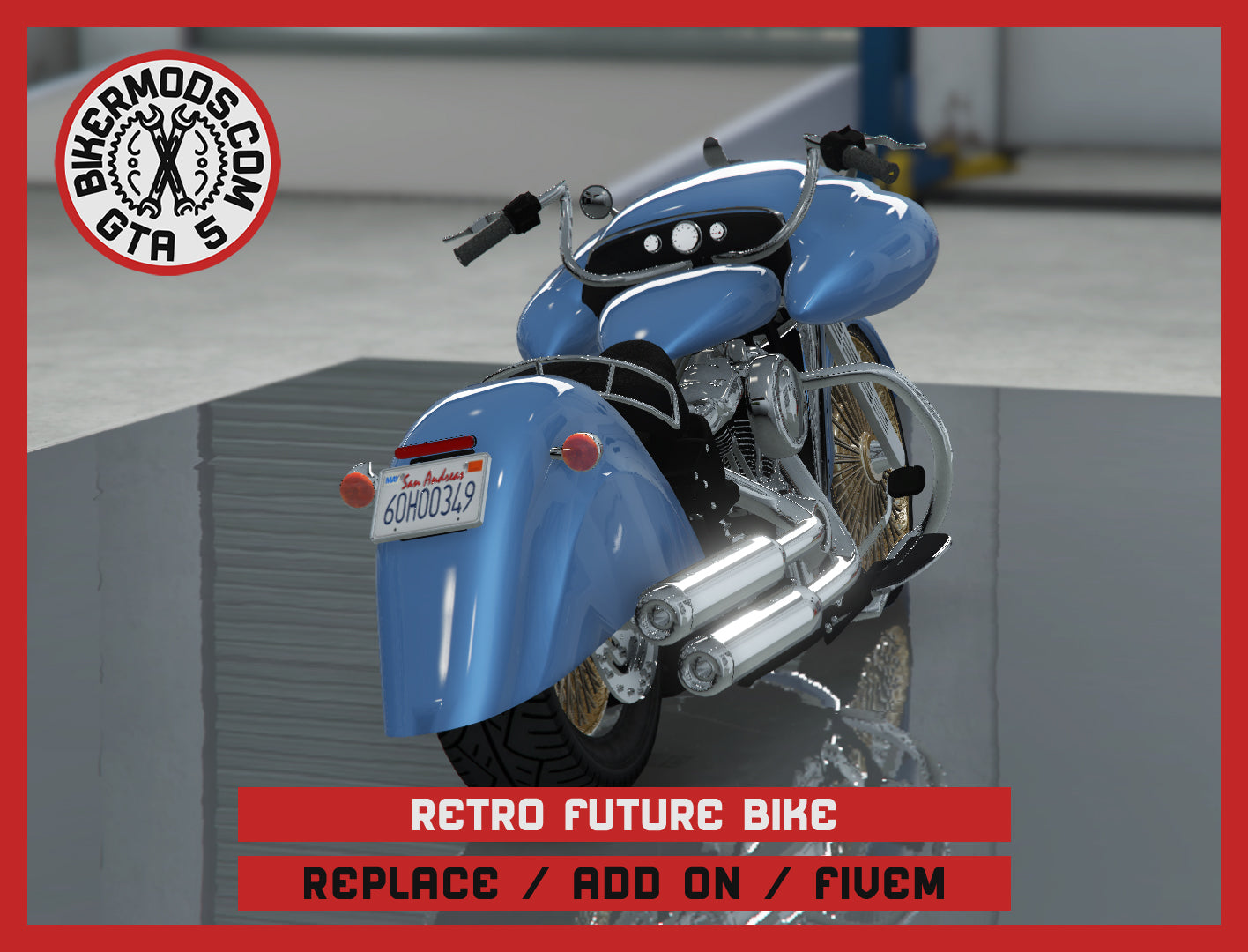 Retro Future Bike (Replace / Add On / FiveM) 181k Poly