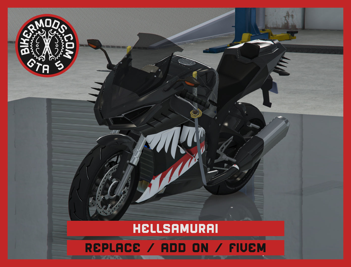 Hell Samurai Bike (Replace / Add On / FiveM) 269k Poly