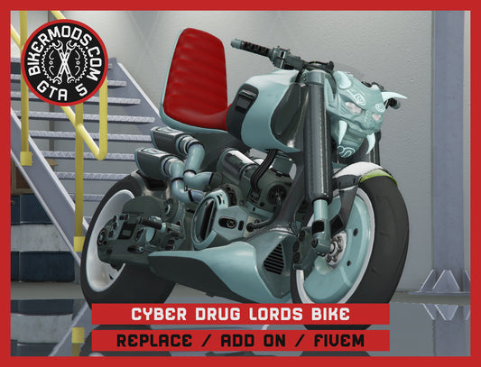 Cyber Drug Lords Bike (Replace / Add On / FiveM) 80k Poly