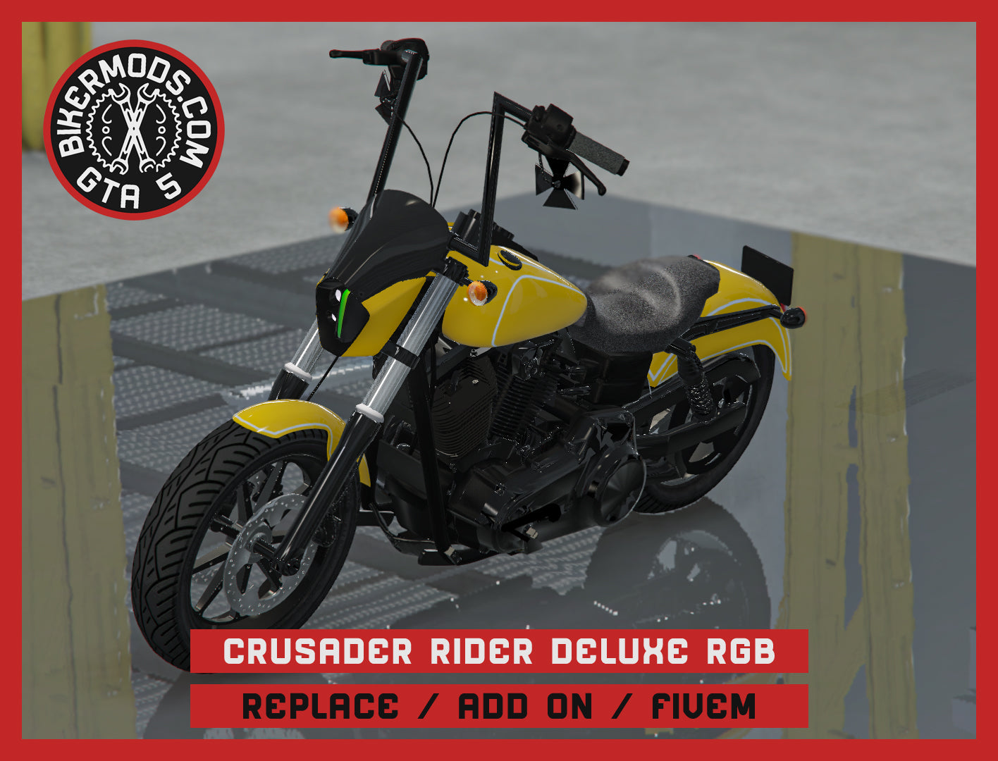 Crusader Rider Deluxe Animated RGB (Replace / Add On / FiveM) 135k Poly
