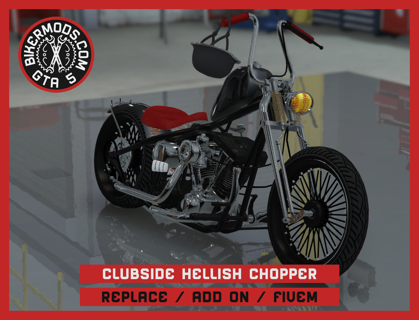 Clubside Hellish Chopper (Replace / Add On / FiveM) 98k Poly