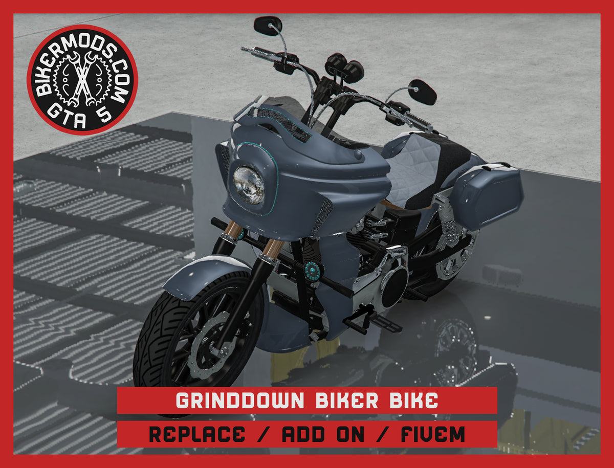 Grinddown Biker Bike (Replace / Add On / FiveM) 257k Poly