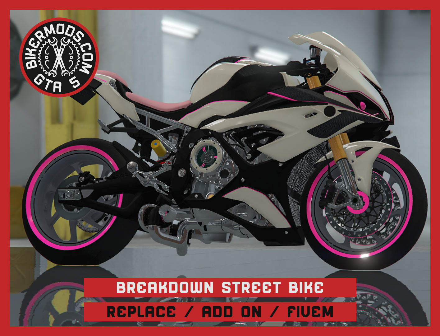 Breakdown Racer Street Bike (Replace / Add-On / FiveM) 242k Poly