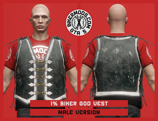 1% Biker God Vest (Male) Worn