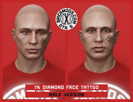 1% Diamond Face Tattoo