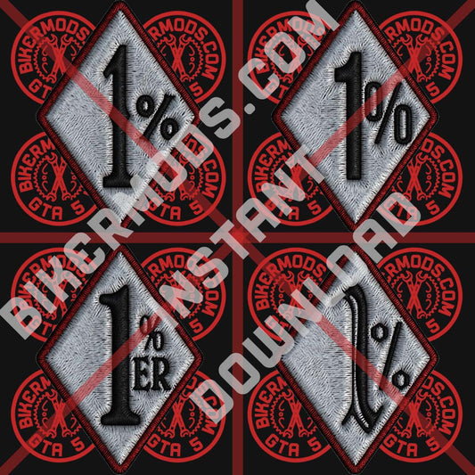 1% Diamond Flash Pack (White / Black / Red)