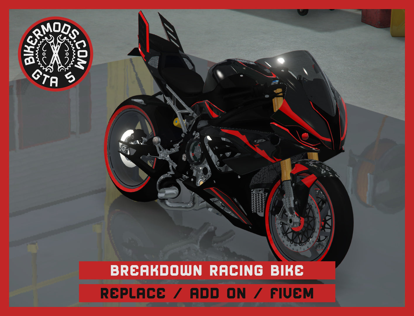 Breakdown Racer Bike (Replace / Add-On / FiveM) 253k Poly