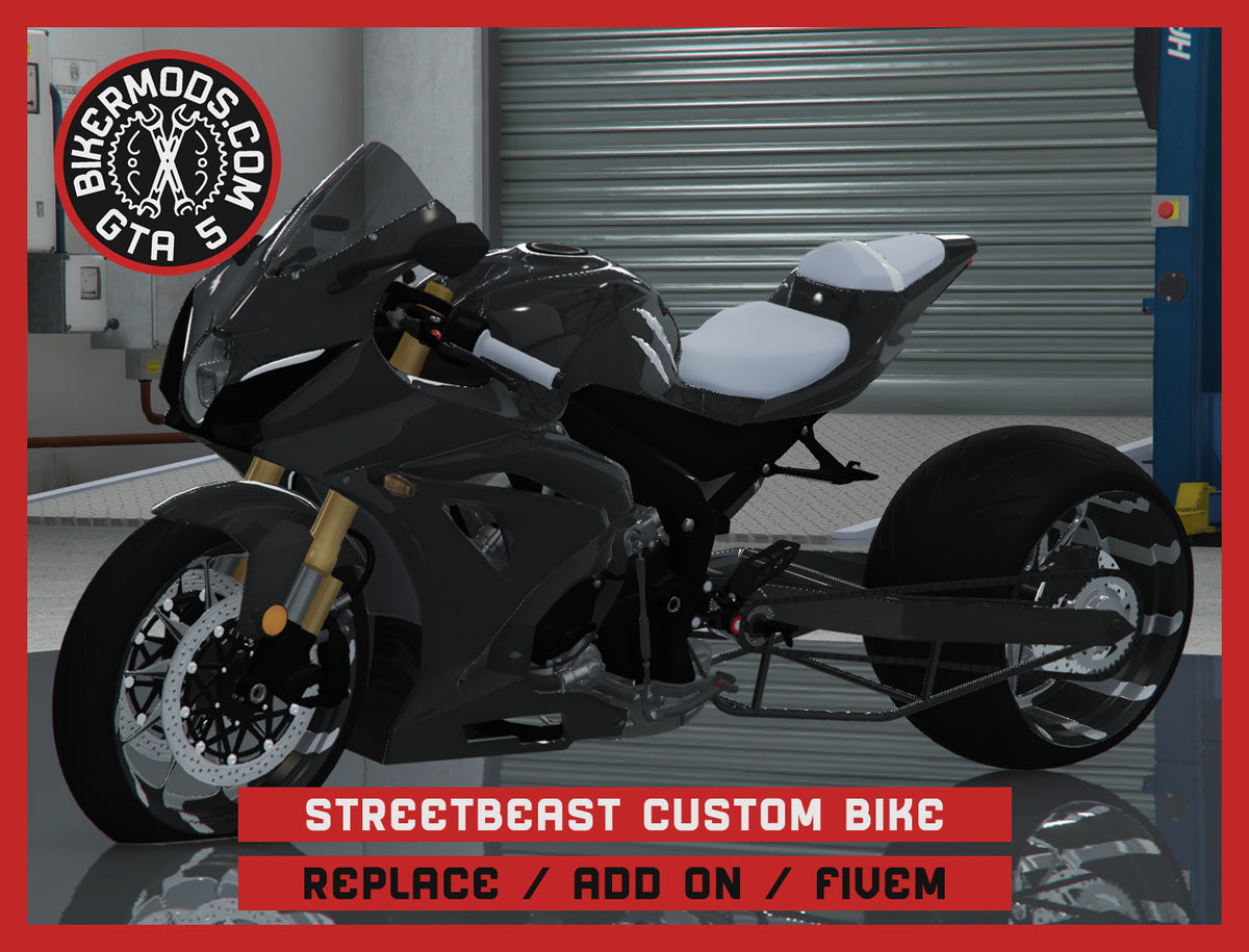 Streetbeast Custom Bike (Replace / Add On / FiveM) 363k Poly