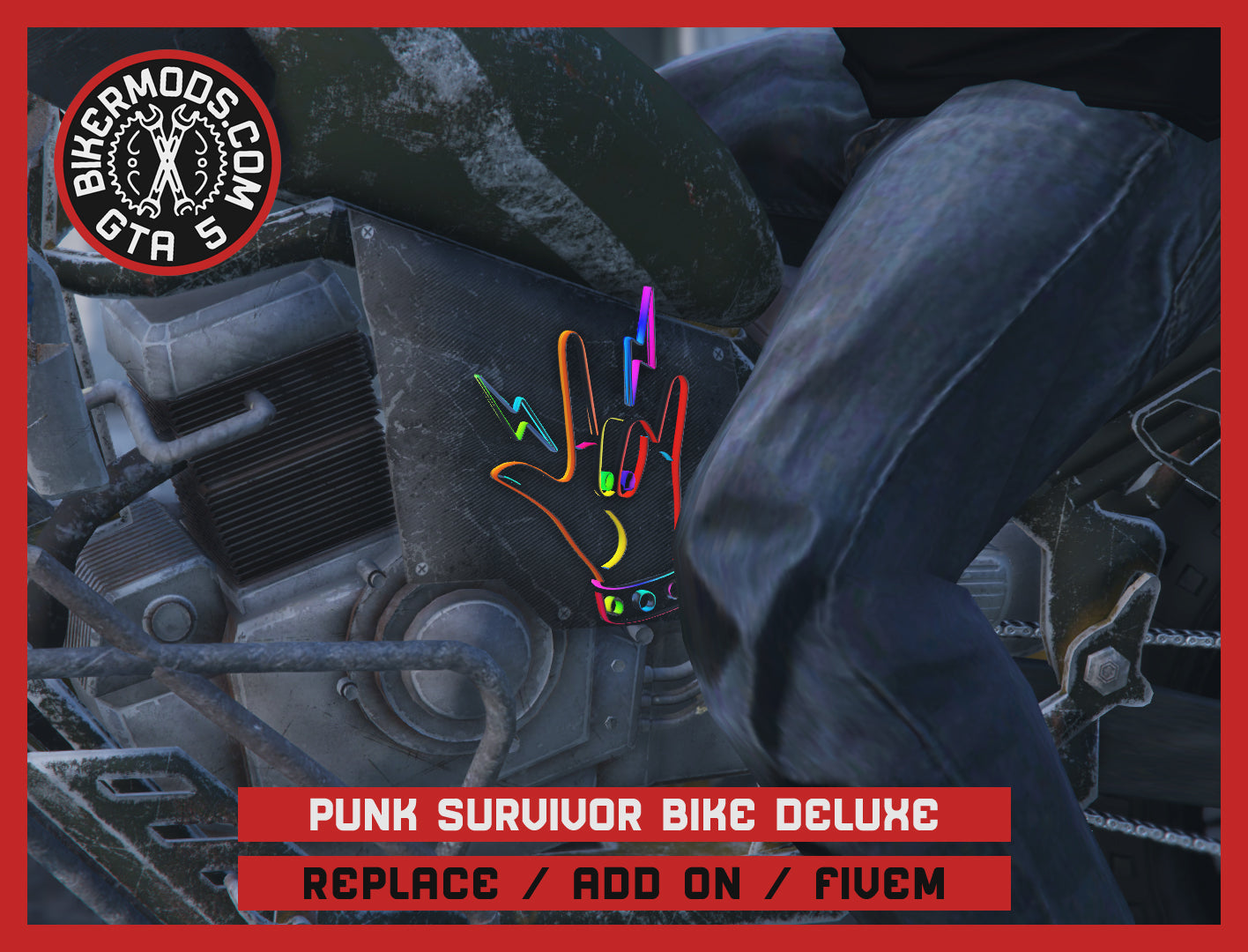 Punk Survivor Bike Deluxe (Replace / Add On / FiveM) 138k Poly