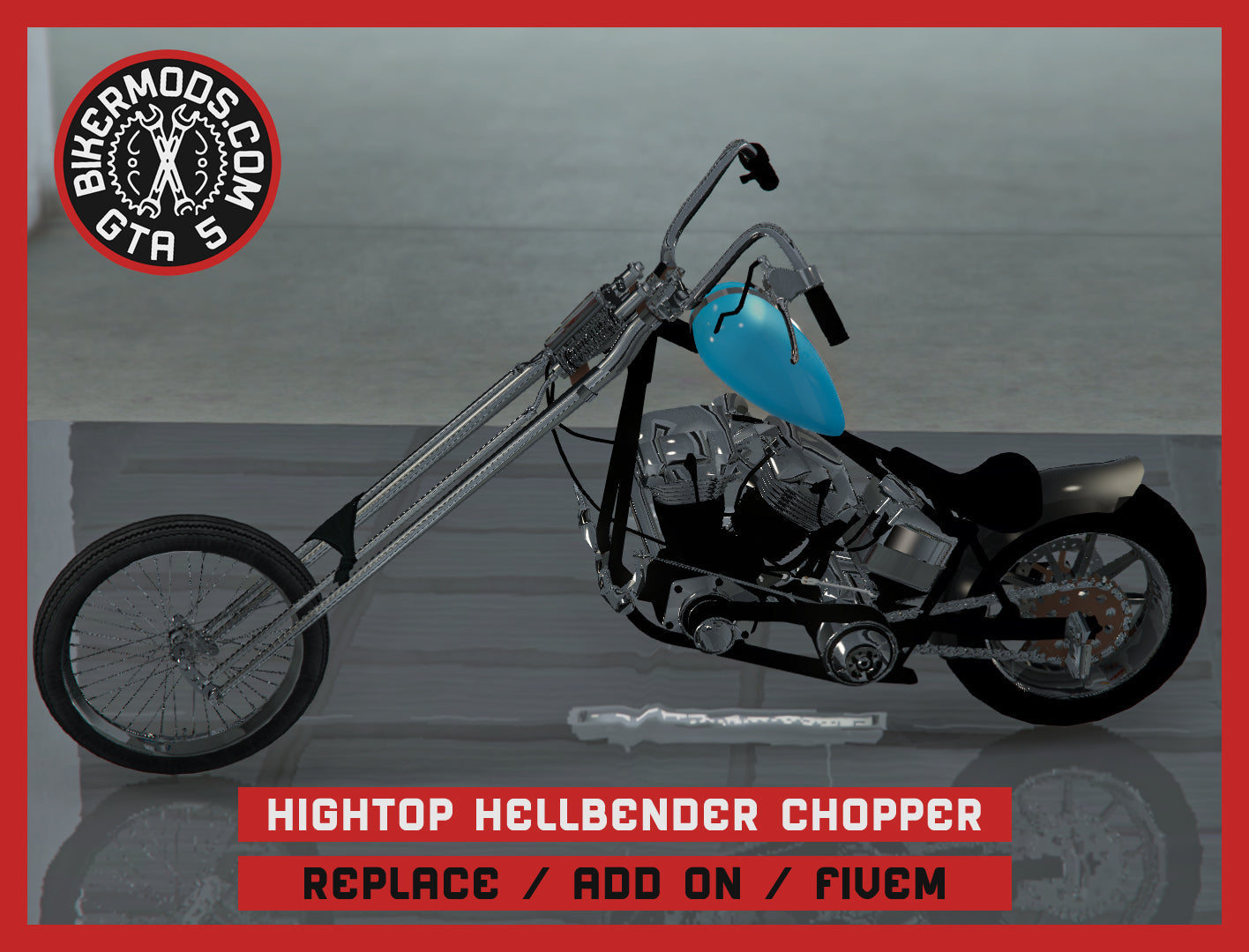 Hightop Hellbender Chopper (Replace / Add On / FiveM) 313k Poly