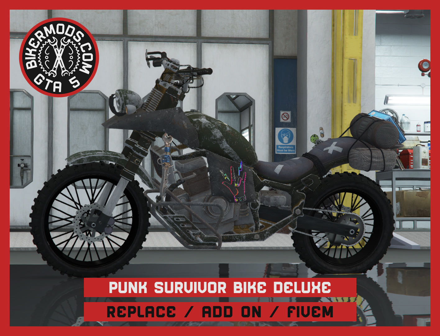 Punk Survivor Bike Deluxe (Replace / Add On / FiveM) 138k Poly