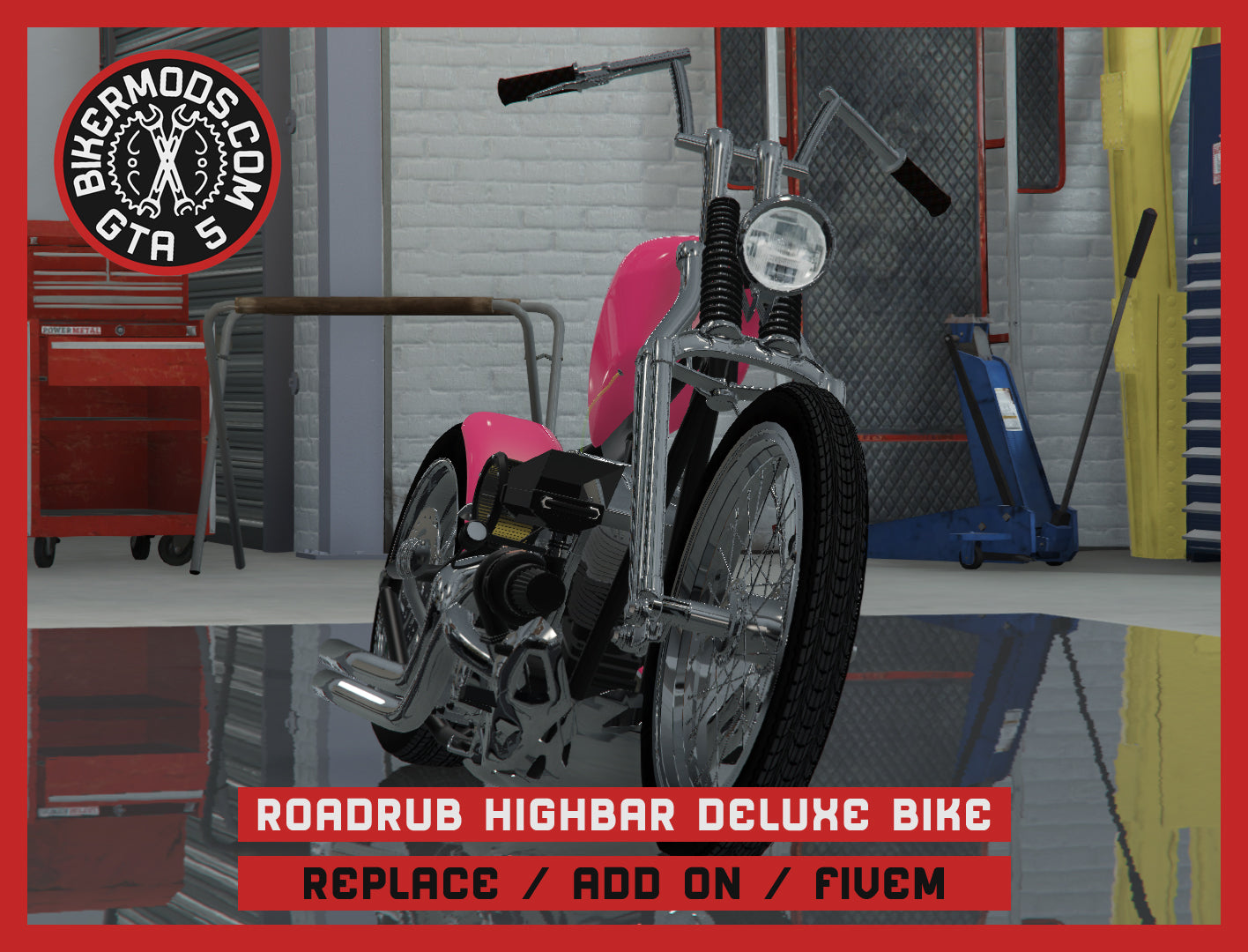 Roadrub Highbar Deluxe Chopper (Replace / Add On / FiveM) 398k Poly