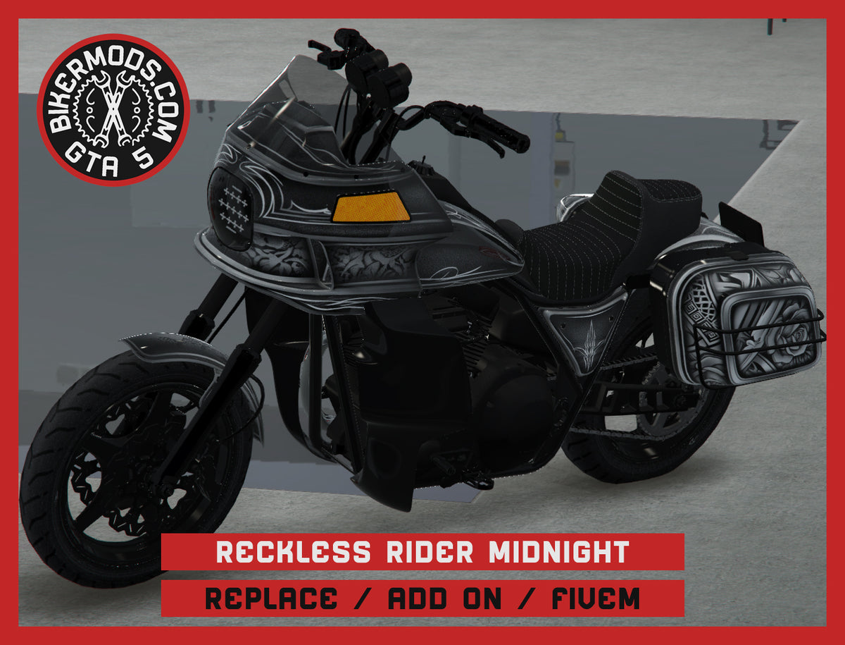 Reckless Rider Bike Deluxe Midnight (Replace / Add On / FiveM) 340k Poly