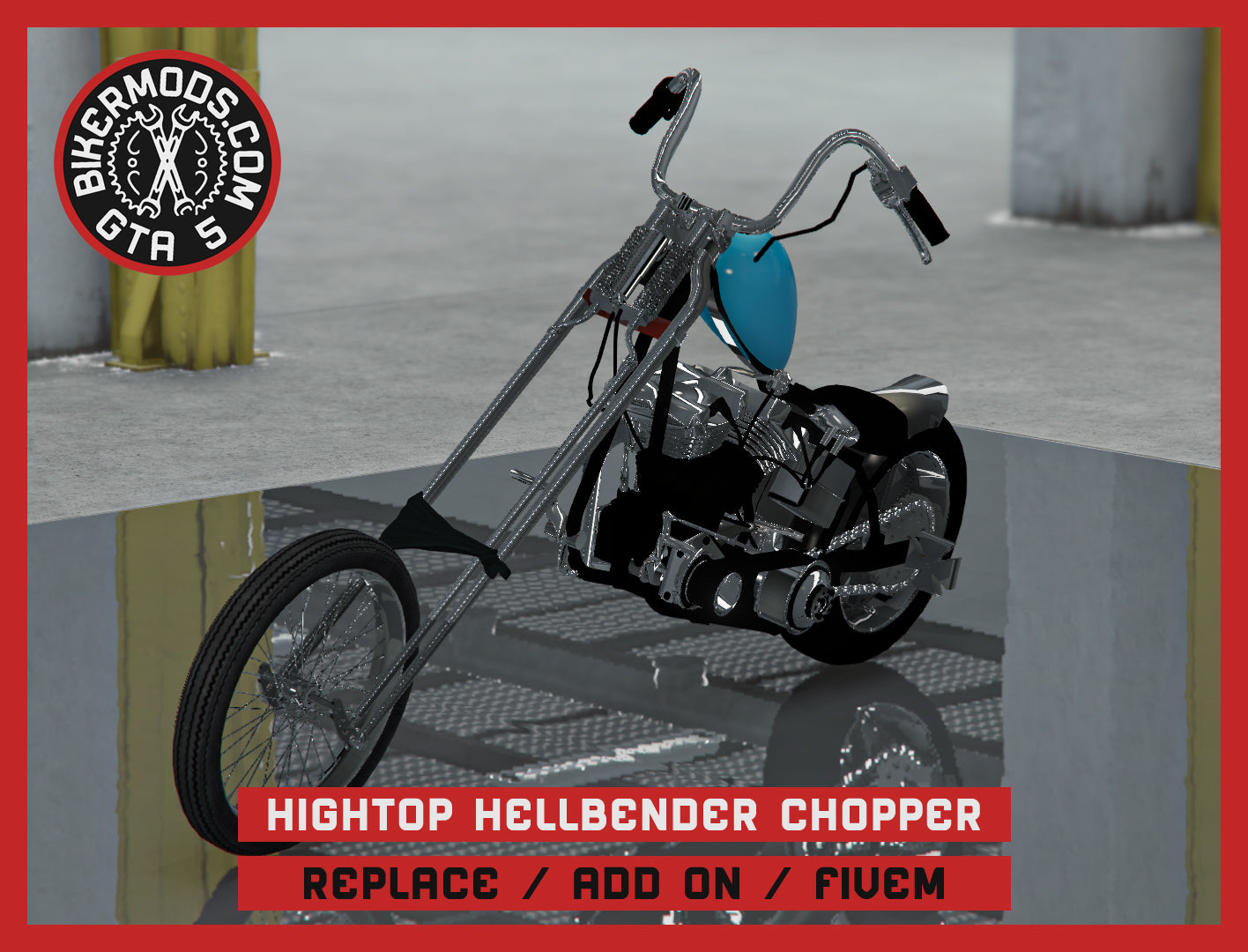 Hightop Hellbender Chopper (Replace / Add On / FiveM) 313k Poly