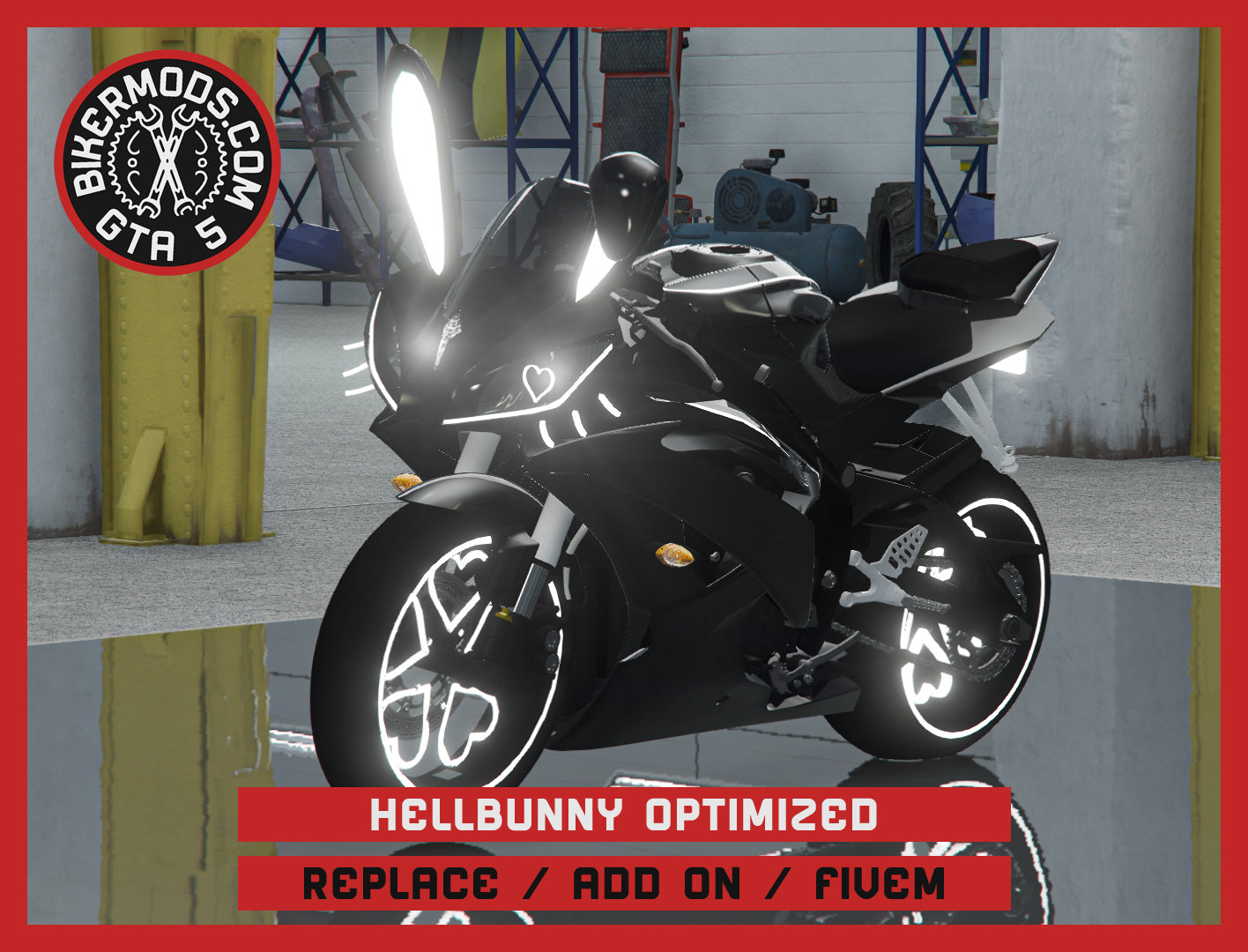 Hellbunny Bike Optimized (Replace / Add On / FiveM) 250k Poly