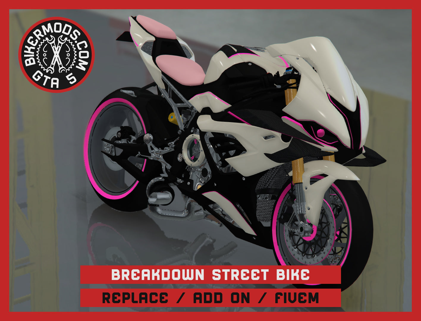Breakdown Racer Street Bike (Replace / Add-On / FiveM) 242k Poly
