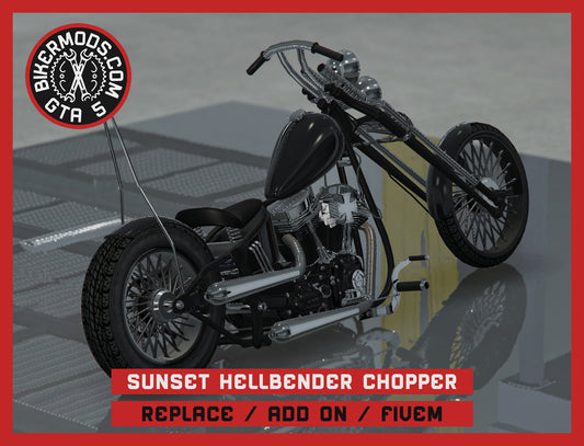Sunset Hellbender Chopper (Replace / Add On / FiveM) 285k Poly