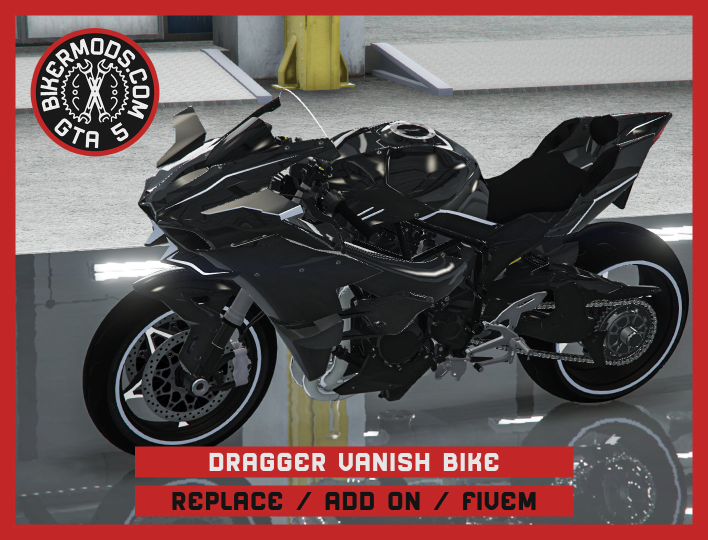 Dragger Vanish Bike (Replace / Add On / FiveM) 195k Poly