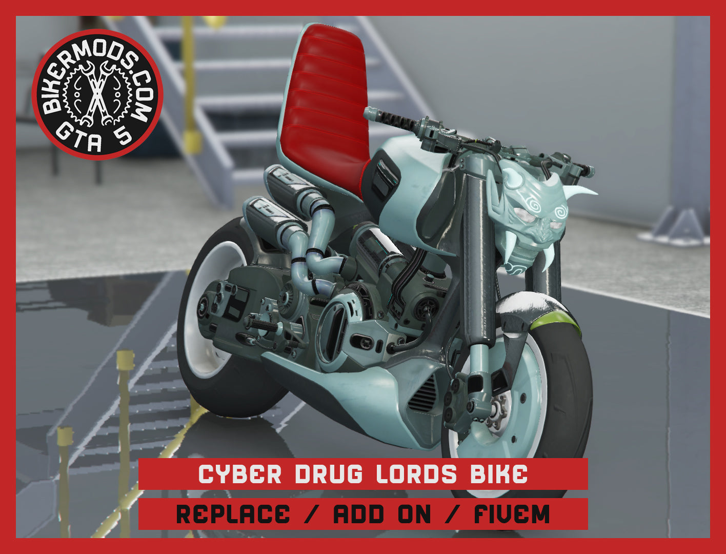 Cyber Drug Lords Bike (Replace / Add On / FiveM) 80k Poly
