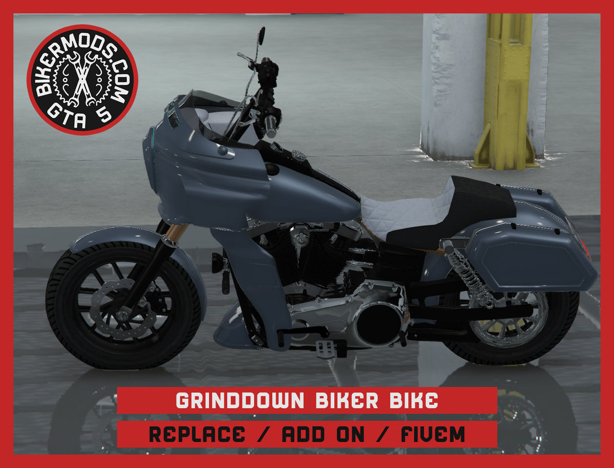 Grinddown Biker Bike (Replace / Add On / FiveM) 257k Poly